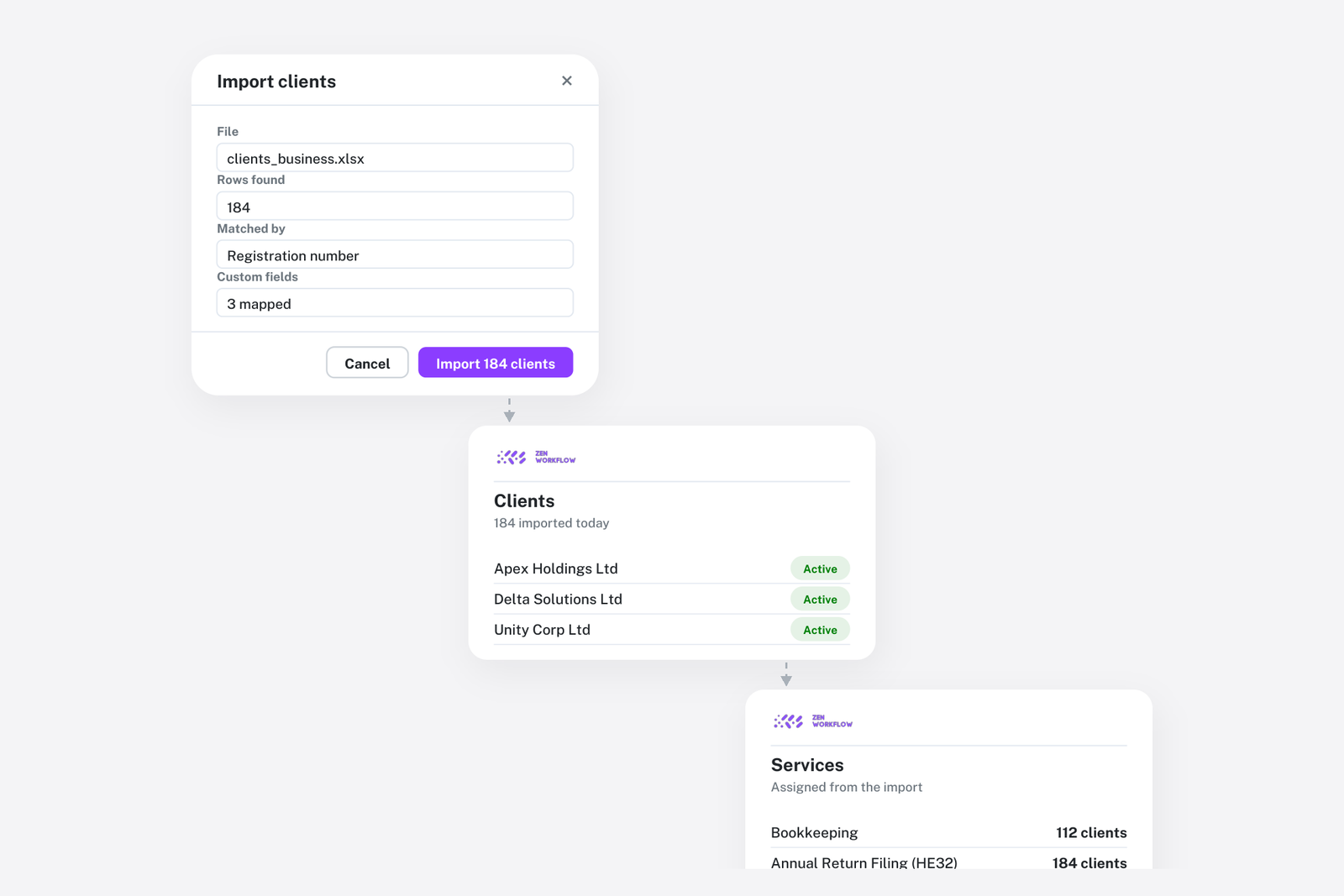 Blog cover: importing clients from Excel into the client list and services (illustration)