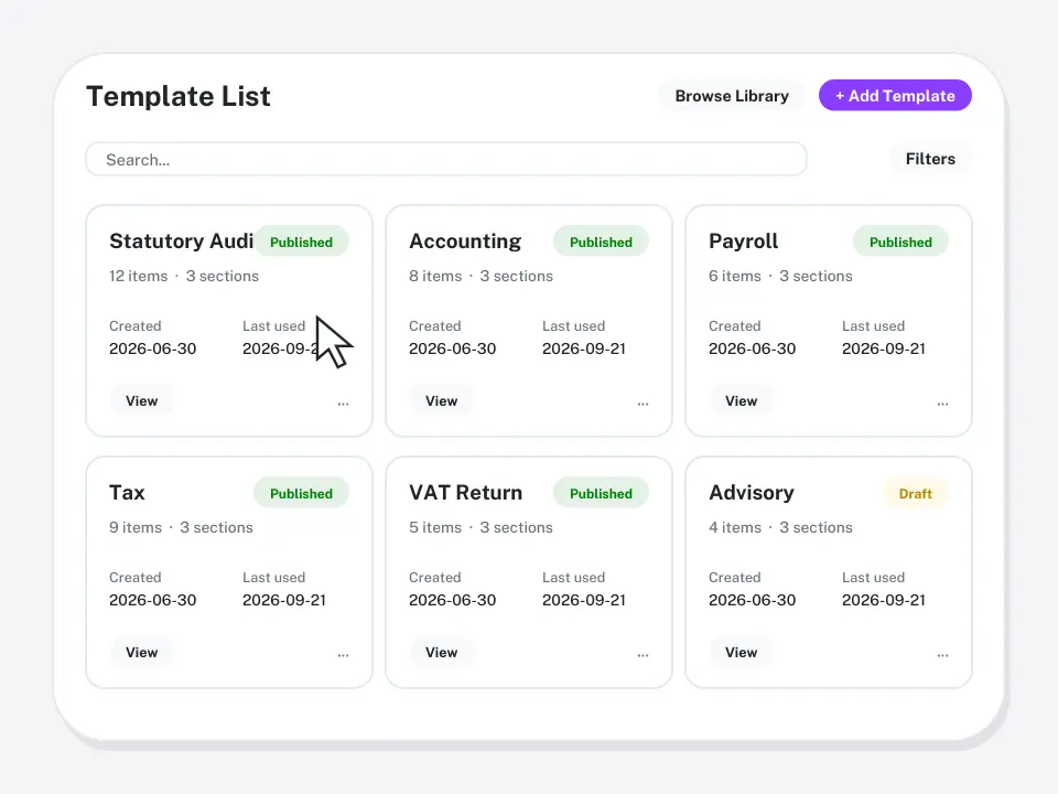 Published workflow templates